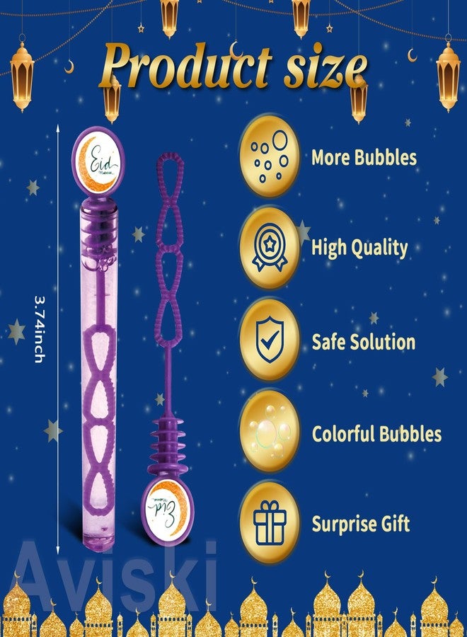 Aviski 40Pcs Eid/Ramadan Mubarak Bubble Wands, Mini Bubble Wands for Eid Party Favors, Islamic Gift Toys for Girls Boys Kids Toddler Adults, Party Bag Stuffers Goodie Bag Filler, Classroom Prizes - Image 2